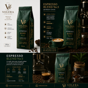 Volera Coffee Roastery - Espresso Çekirdek Kahve - Espresso Blend No.3 (1kg)