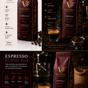 Volera Coffee Roastery  - Espresso Çekirdek Kahve - Espresso Blend No.4 (1kg)